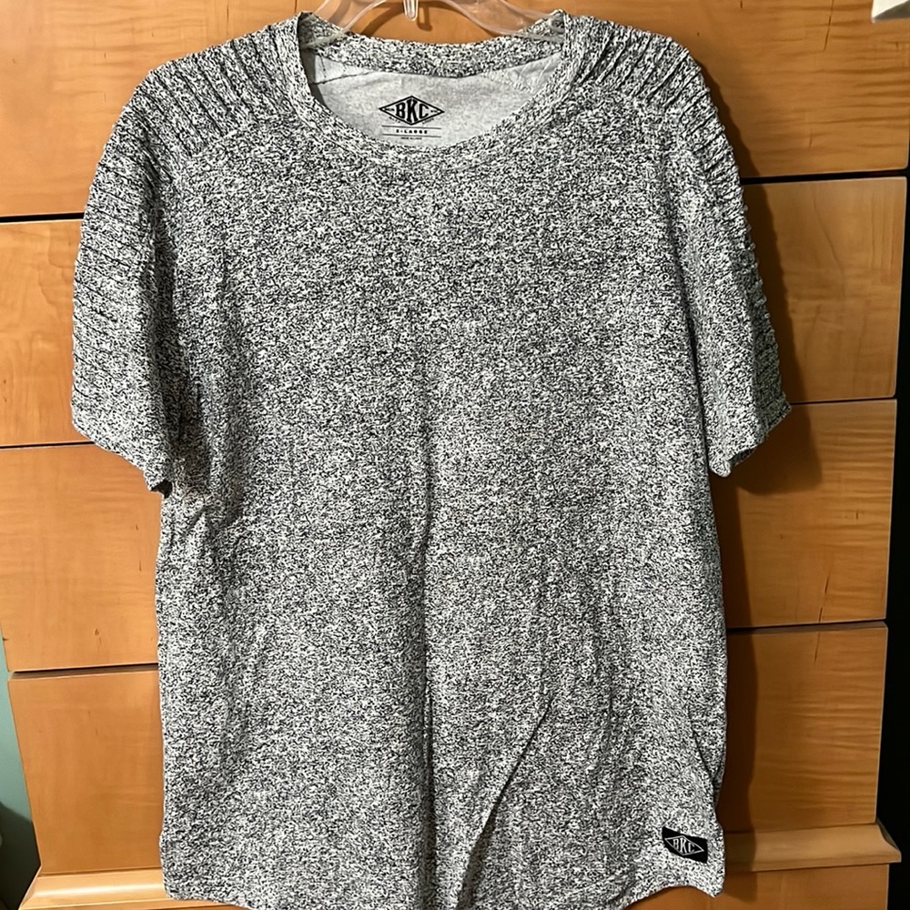 BKC Brooklyn NY Mens Shirt Black and White Short Sleeve size XL